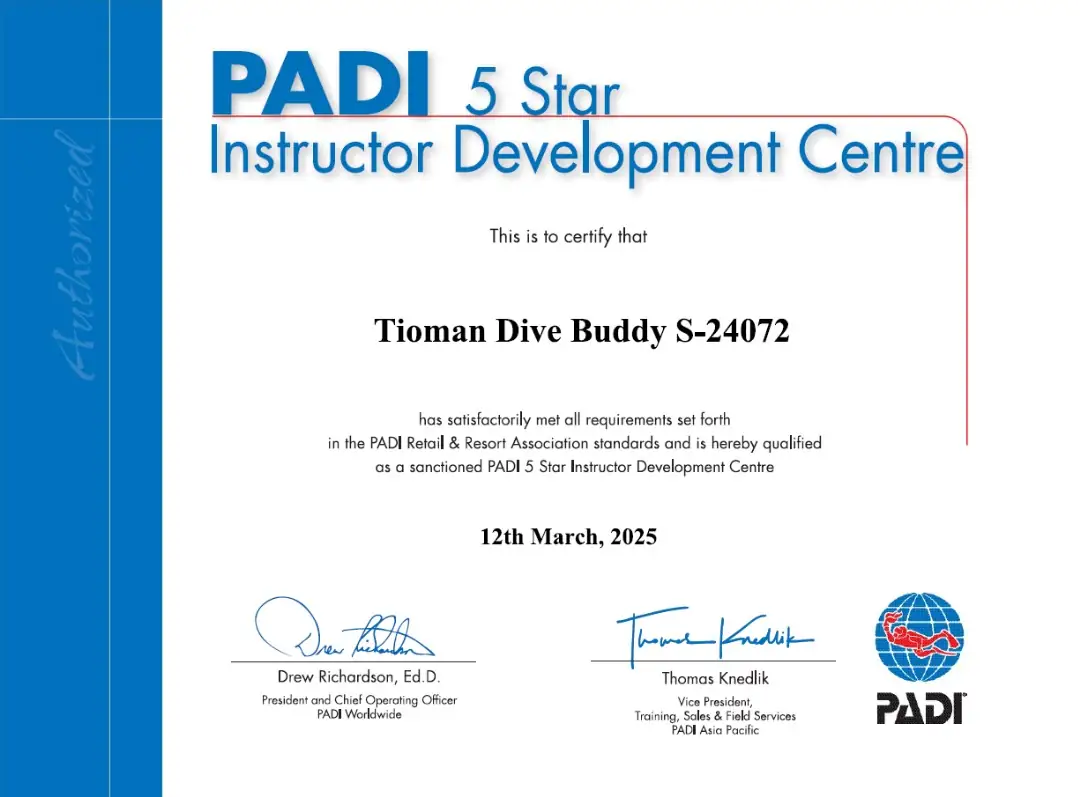 PADI5星级教练发展中心